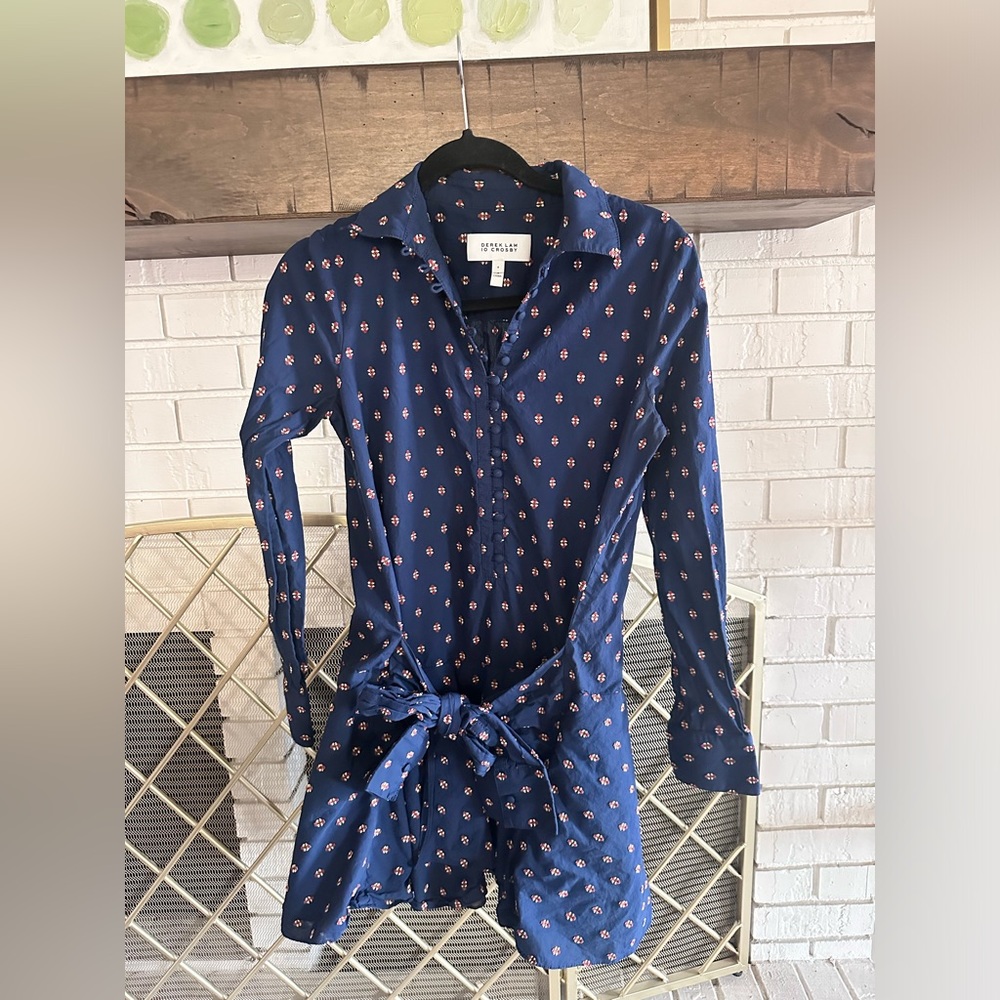 Button down tie dress